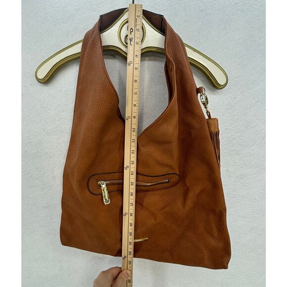 Steve Madden Hobo Bag Brown Fringe Shoulder Studded Boho Indie‎ Casual Western - Picture 11 of 12